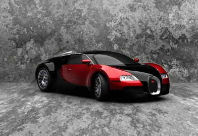 Czerwone Bugatti Veyron