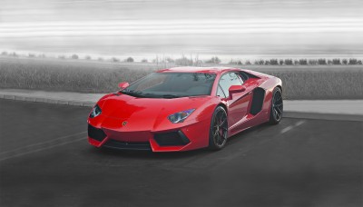 Czerwone Lamborghini