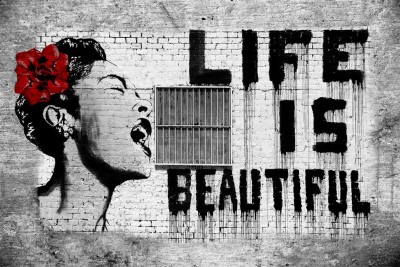 Banksy Life is Beautiful