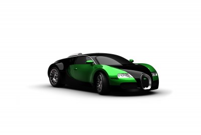 Zielone Bugatti