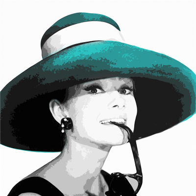 Audrey Hepburn w kapeluszu