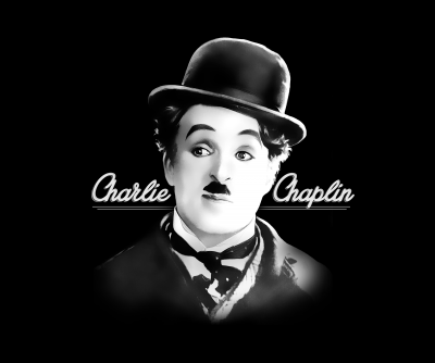 BG707 Charlie Chaplin w kapeluszu
