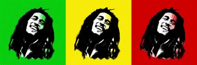 Trójkolorowy portret Boba Marleya